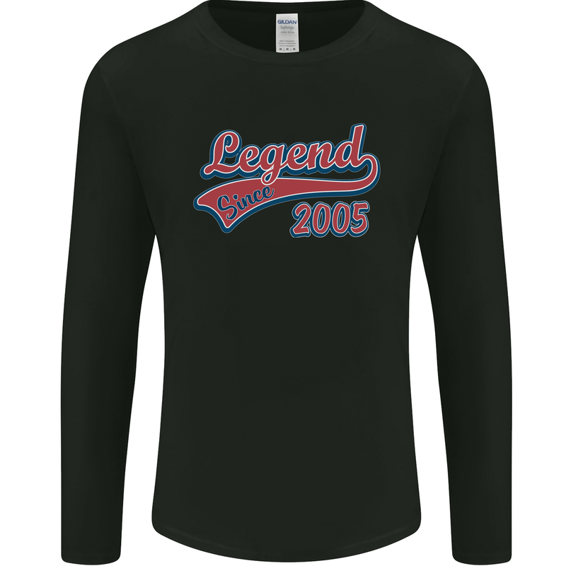 Legend Since 18th Birthday 2005 Mens Long Sleeve T-Shirt Black