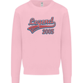 Legend Since 18th Birthday 2005 Mens Sweatshirt Jumper Light Pink