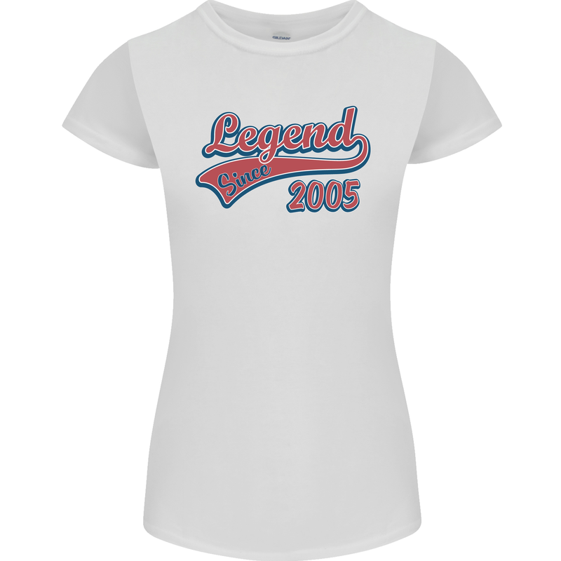 Legend Since 18th Birthday 2005 Womens Petite Cut T-Shirt White