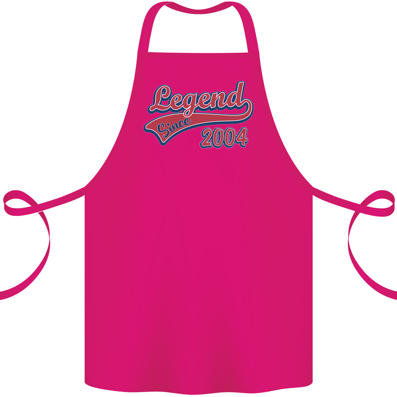 Legend Since 19th Birthday 2004 Cotton Apron 100% Organic Pink