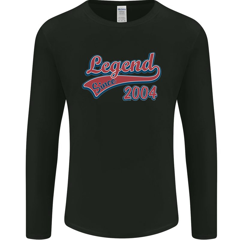 Legend Since 19th Birthday 2004 Mens Long Sleeve T-Shirt Black