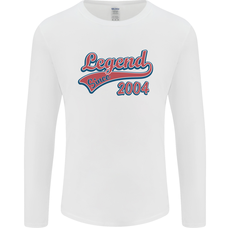 Legend Since 19th Birthday 2004 Mens Long Sleeve T-Shirt White