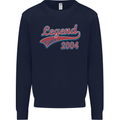 Legend Since 19th Birthday 2004 Mens Sweatshirt Jumper Navy Blue