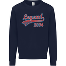 Legend Since 19th Birthday 2004 Mens Sweatshirt Jumper Navy Blue