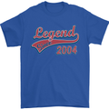 Legend Since 19th Birthday 2004 Mens T-Shirt 100% Cotton Royal Blue