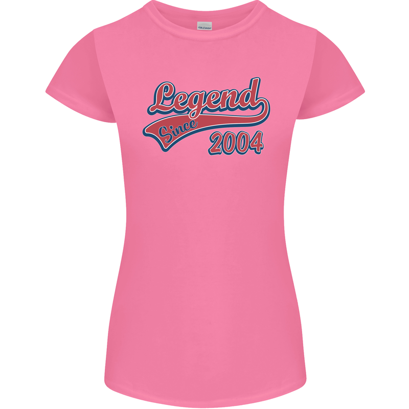 Legend Since 19th Birthday 2004 Womens Petite Cut T-Shirt Azalea