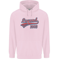 Legend Since 20th Birthday 2003 Mens 80% Cotton Hoodie Light Pink