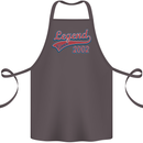Legend Since 21st Birthday 2002 Cotton Apron 100% Organic Dark Grey