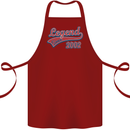 Legend Since 21st Birthday 2002 Cotton Apron 100% Organic Maroon