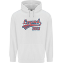 Legend Since 21st Birthday 2002 Mens 80% Cotton Hoodie White