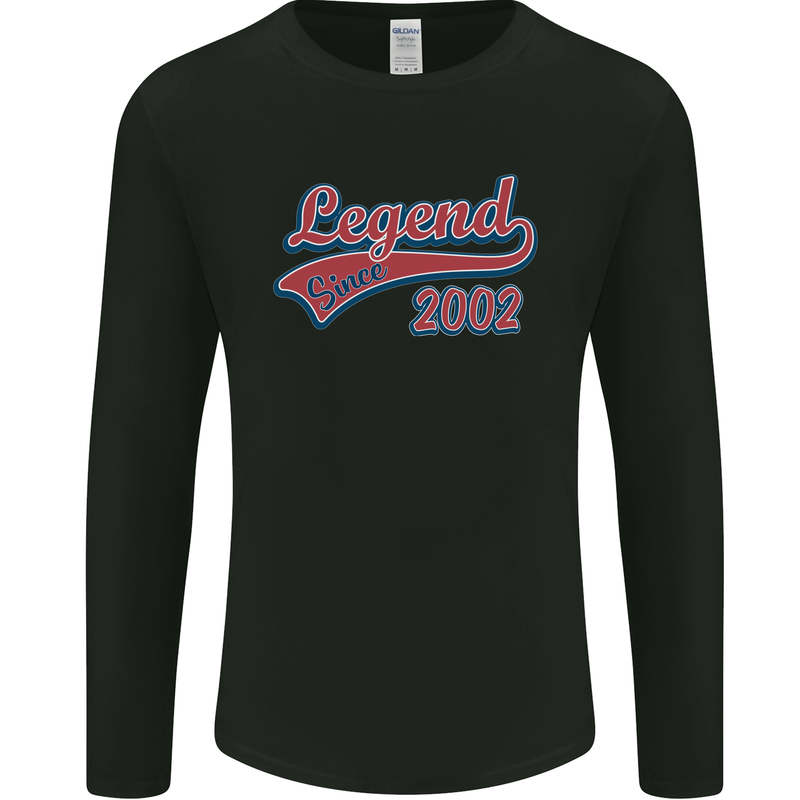 Legend Since 21st Birthday 2002 Mens Long Sleeve T-Shirt Black
