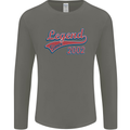 Legend Since 21st Birthday 2002 Mens Long Sleeve T-Shirt Charcoal