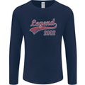 Legend Since 21st Birthday 2002 Mens Long Sleeve T-Shirt Navy Blue