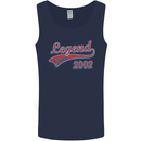 Legend Since 21st Birthday 2002 Mens Vest Tank Top Navy Blue