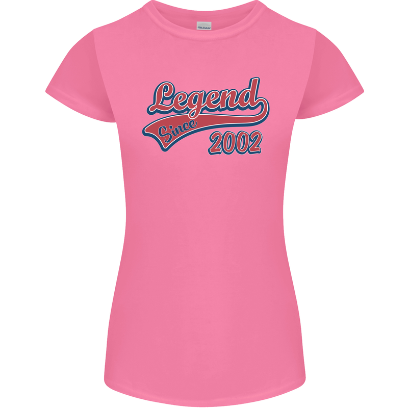 Legend Since 21st Birthday 2002 Womens Petite Cut T-Shirt Azalea