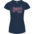 Legend Since 21st Birthday 2002 Womens Petite Cut T-Shirt Navy Blue
