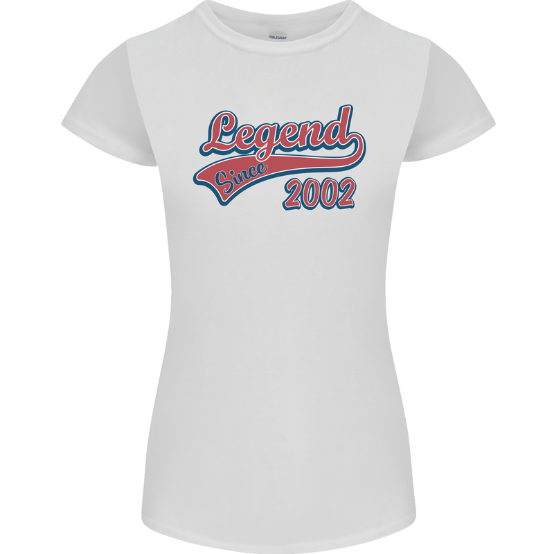 Legend Since 21st Birthday 2002 Womens Petite Cut T-Shirt White