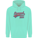 Legend Since 22nd Birthday 2001 Mens 80% Cotton Hoodie Peppermint