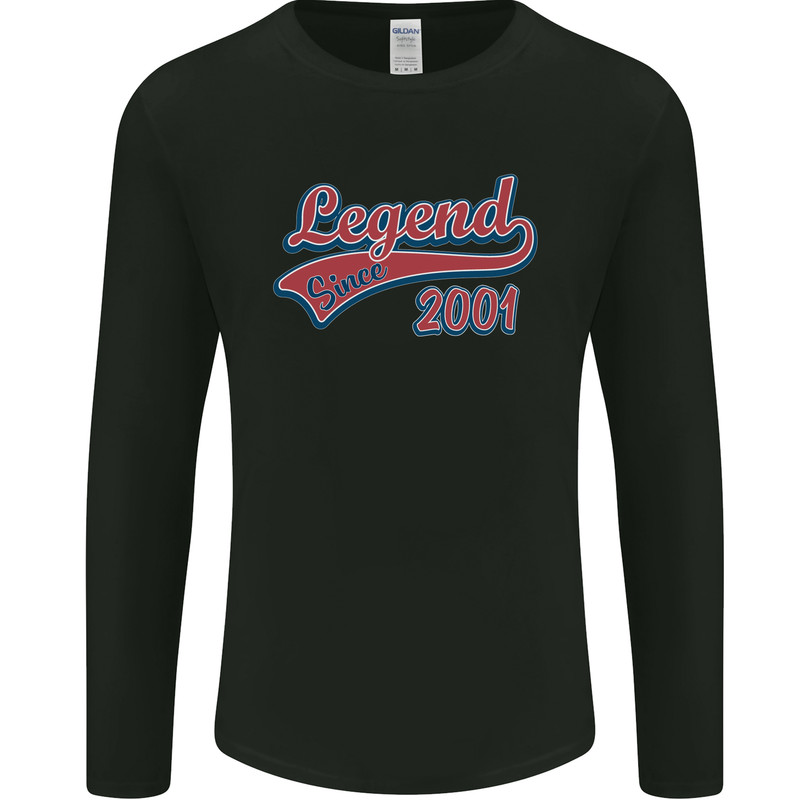 Legend Since 22nd Birthday 2001 Mens Long Sleeve T-Shirt Black