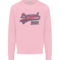 Legend Since 22nd Birthday 2001 Mens Sweatshirt Jumper Light Pink