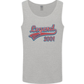 Legend Since 22nd Birthday 2001 Mens Vest Tank Top Sports Grey