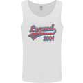 Legend Since 22nd Birthday 2001 Mens Vest Tank Top White