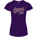 Legend Since 22nd Birthday 2001 Womens Petite Cut T-Shirt Purple