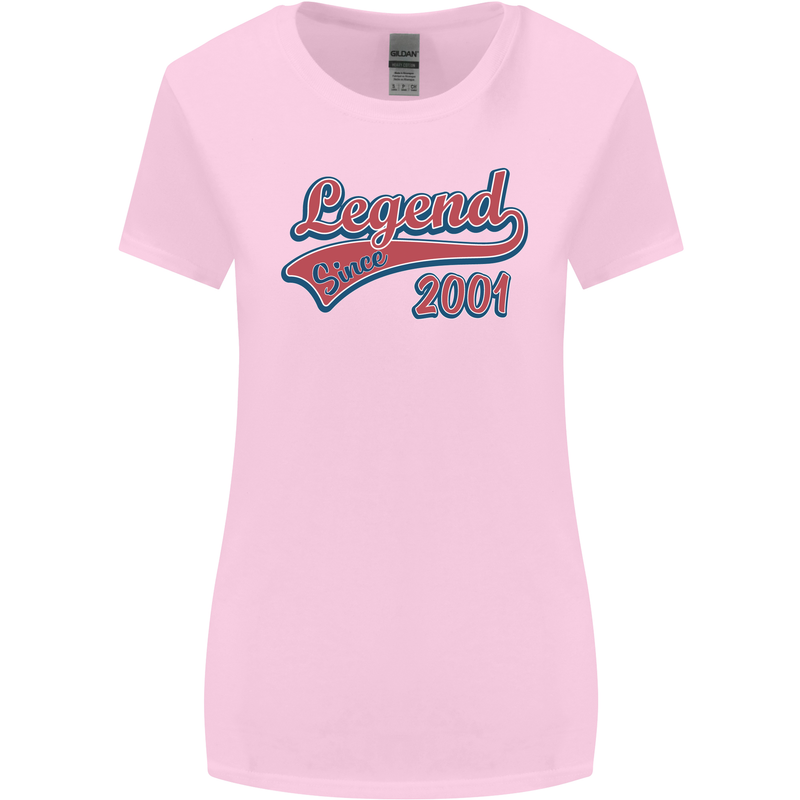 Legend Since 22nd Birthday 2001 Womens Wider Cut T-Shirt Light Pink