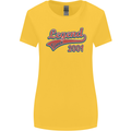 Legend Since 22nd Birthday 2001 Womens Wider Cut T-Shirt Yellow