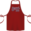 Legend Since 23rd Birthday 2000 Cotton Apron 100% Organic Maroon