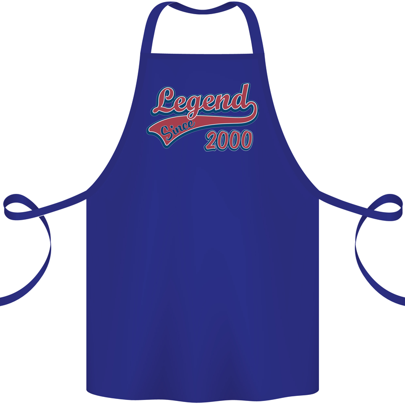 Legend Since 23rd Birthday 2000 Cotton Apron 100% Organic Royal Blue