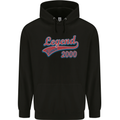 Legend Since 23rd Birthday 2000 Mens 80% Cotton Hoodie Black