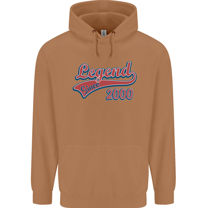 Legend Since 23rd Birthday 2000 Mens 80% Cotton Hoodie Caramel Latte