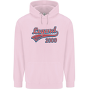 Legend Since 23rd Birthday 2000 Mens 80% Cotton Hoodie Light Pink