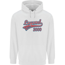 Legend Since 23rd Birthday 2000 Mens 80% Cotton Hoodie White