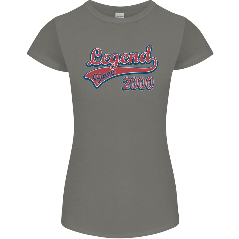 Legend Since 23rd Birthday 2000 Womens Petite Cut T-Shirt Charcoal
