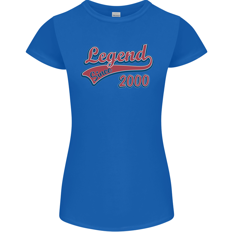 Legend Since 23rd Birthday 2000 Womens Petite Cut T-Shirt Royal Blue