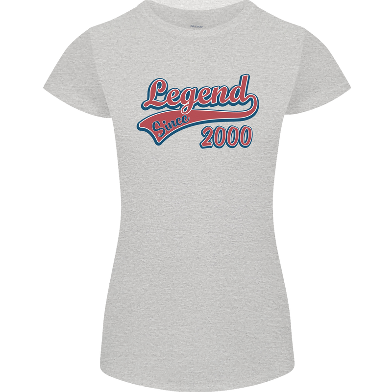 Legend Since 23rd Birthday 2000 Womens Petite Cut T-Shirt Sports Grey