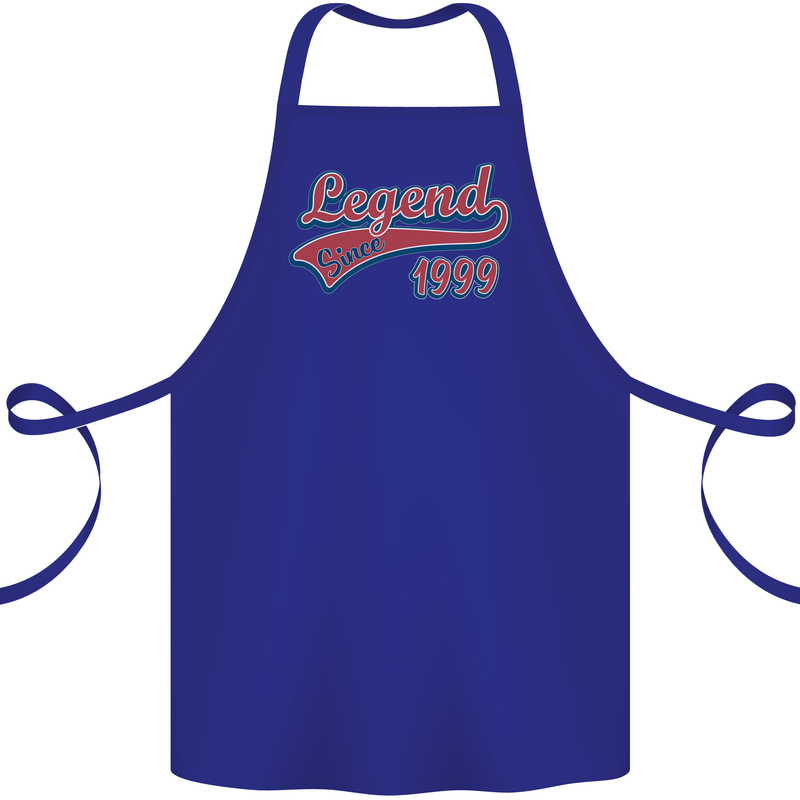 Legend Since 24th Birthday 1999 Cotton Apron 100% Organic Royal Blue