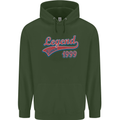 Legend Since 24th Birthday 1999 Mens 80% Cotton Hoodie Forest Green