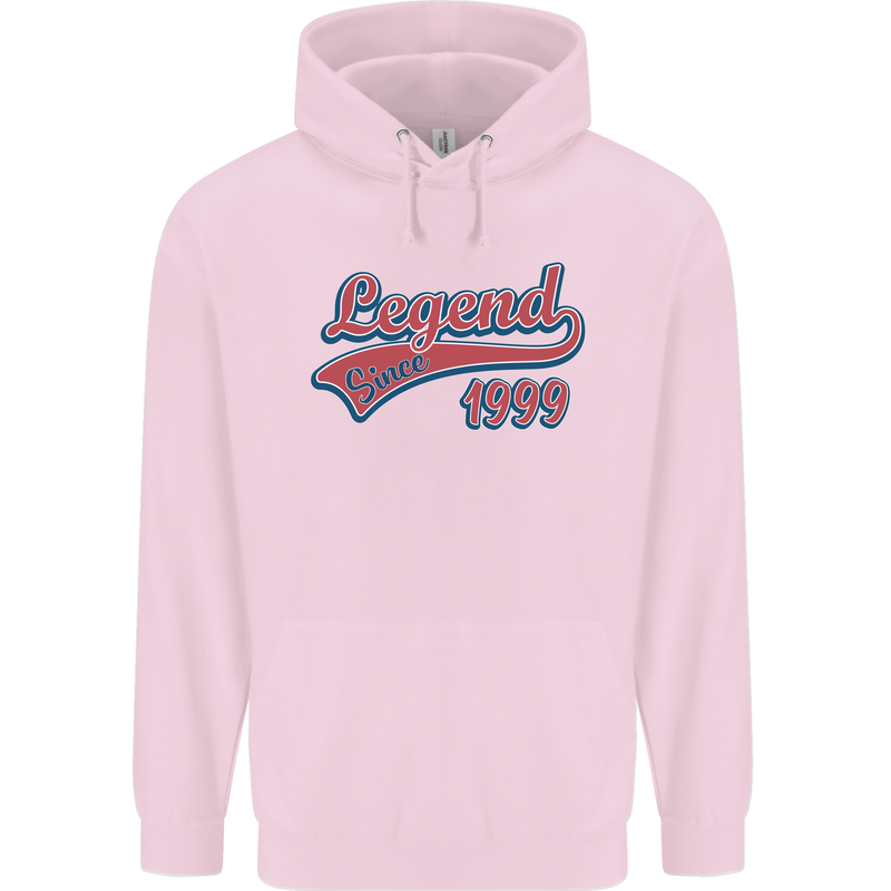 Legend Since 24th Birthday 1999 Mens 80% Cotton Hoodie Light Pink