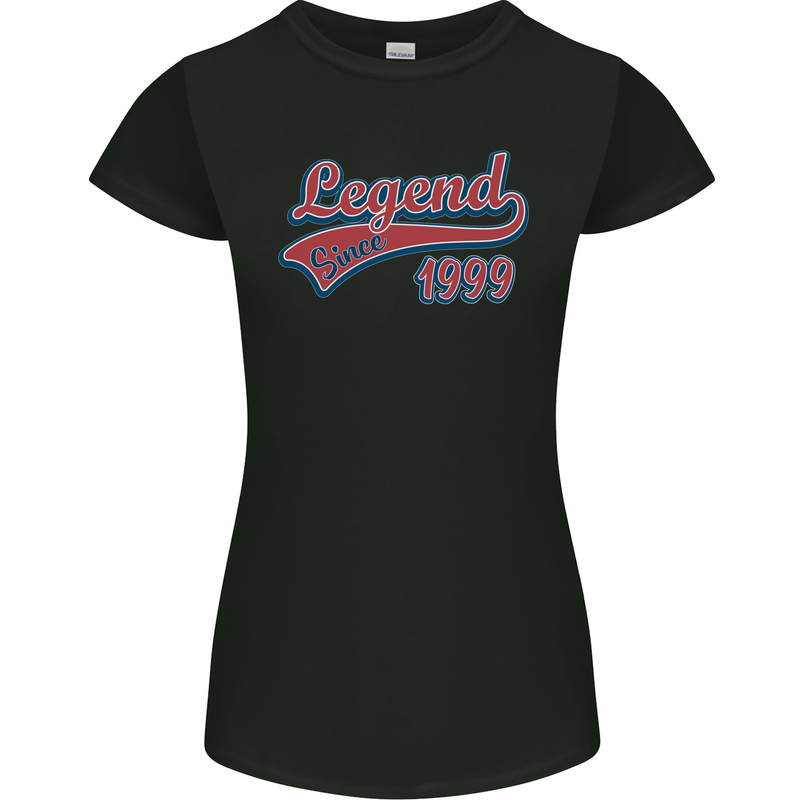 Legend Since 24th Birthday 1999 Womens Petite Cut T-Shirt Black