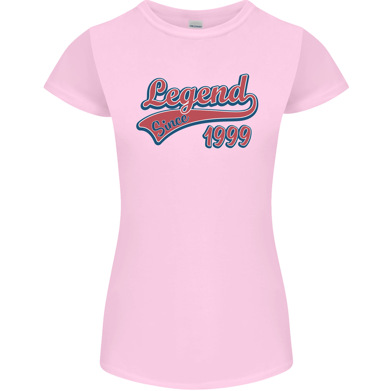 Legend Since 24th Birthday 1999 Womens Petite Cut T-Shirt Light Pink
