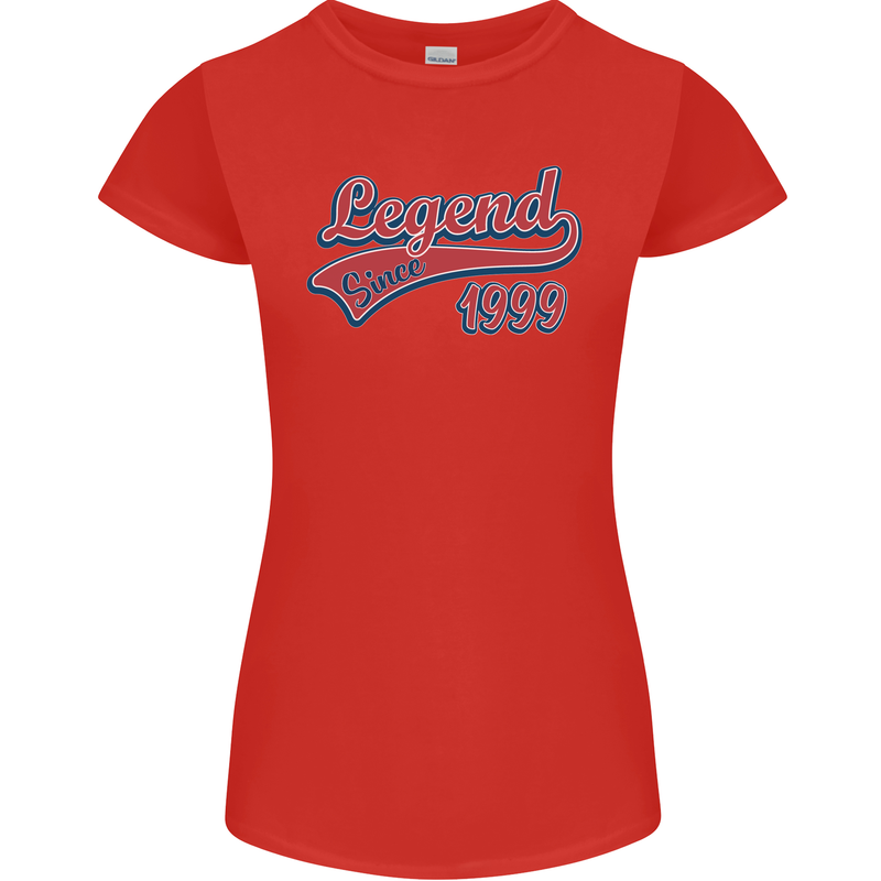Legend Since 24th Birthday 1999 Womens Petite Cut T-Shirt Red