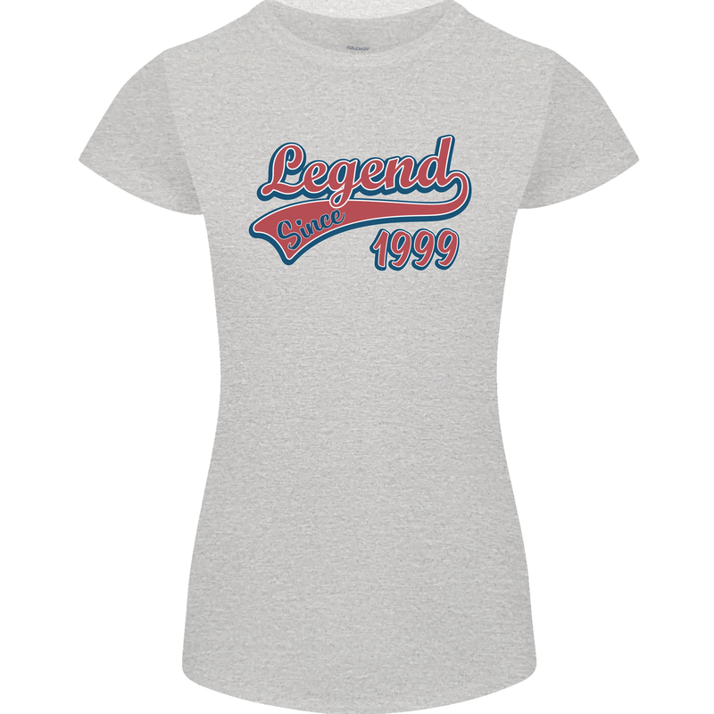 Legend Since 24th Birthday 1999 Womens Petite Cut T-Shirt Sports Grey