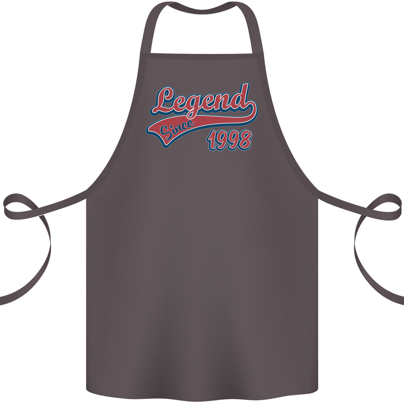 Legend Since 25th Birthday 1998 Cotton Apron 100% Organic Dark Grey
