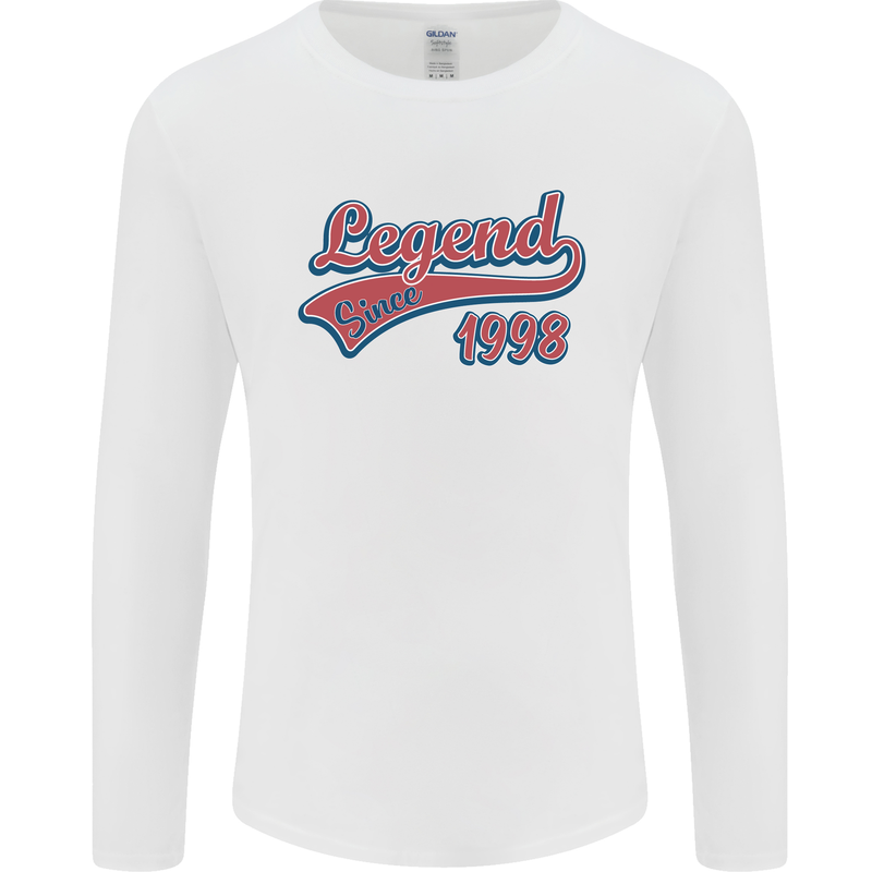 Legend Since 25th Birthday 1998 Mens Long Sleeve T-Shirt White