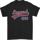 Legend Since 25th Birthday 1998 Mens T-Shirt 100% Cotton Black