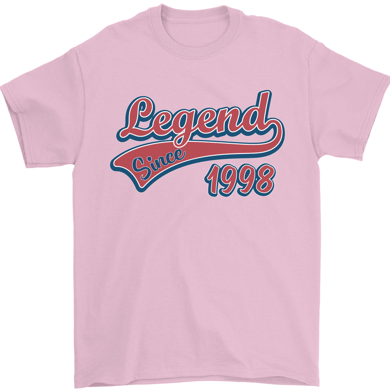 Legend Since 25th Birthday 1998 Mens T-Shirt 100% Cotton Light Pink