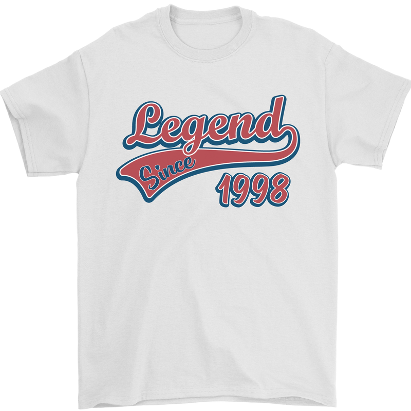Legend Since 25th Birthday 1998 Mens T-Shirt 100% Cotton White